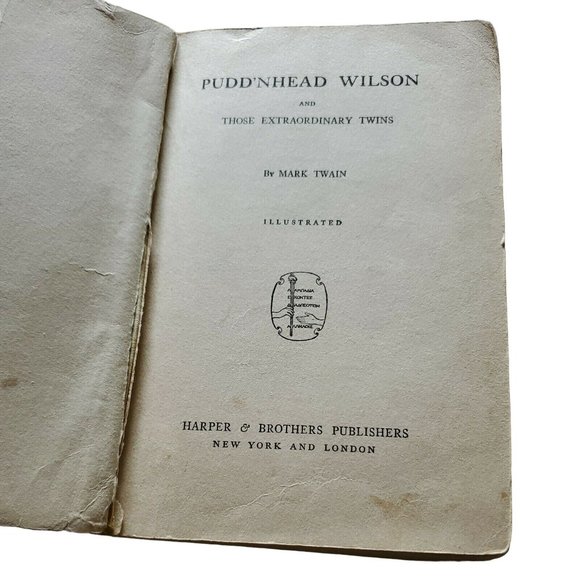 1922 BOOK PUDD'NHEAD WILSON & THOSE EXTRAORDINARY TWINS BY MARK TWAIN, Harper - Picture 7 of 12